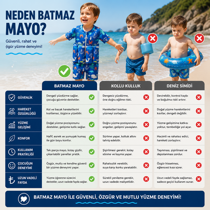 Çocuk Batmaz Mayo
