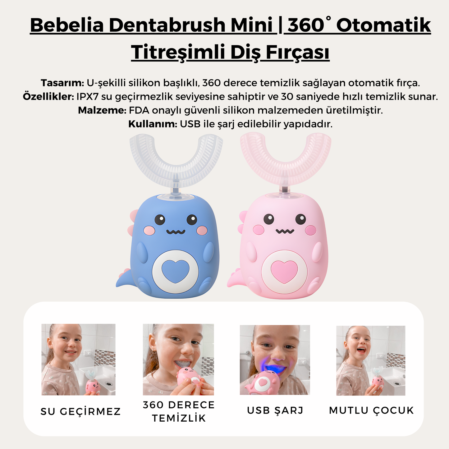 Titreşimli Çocuk Diş Fırçası