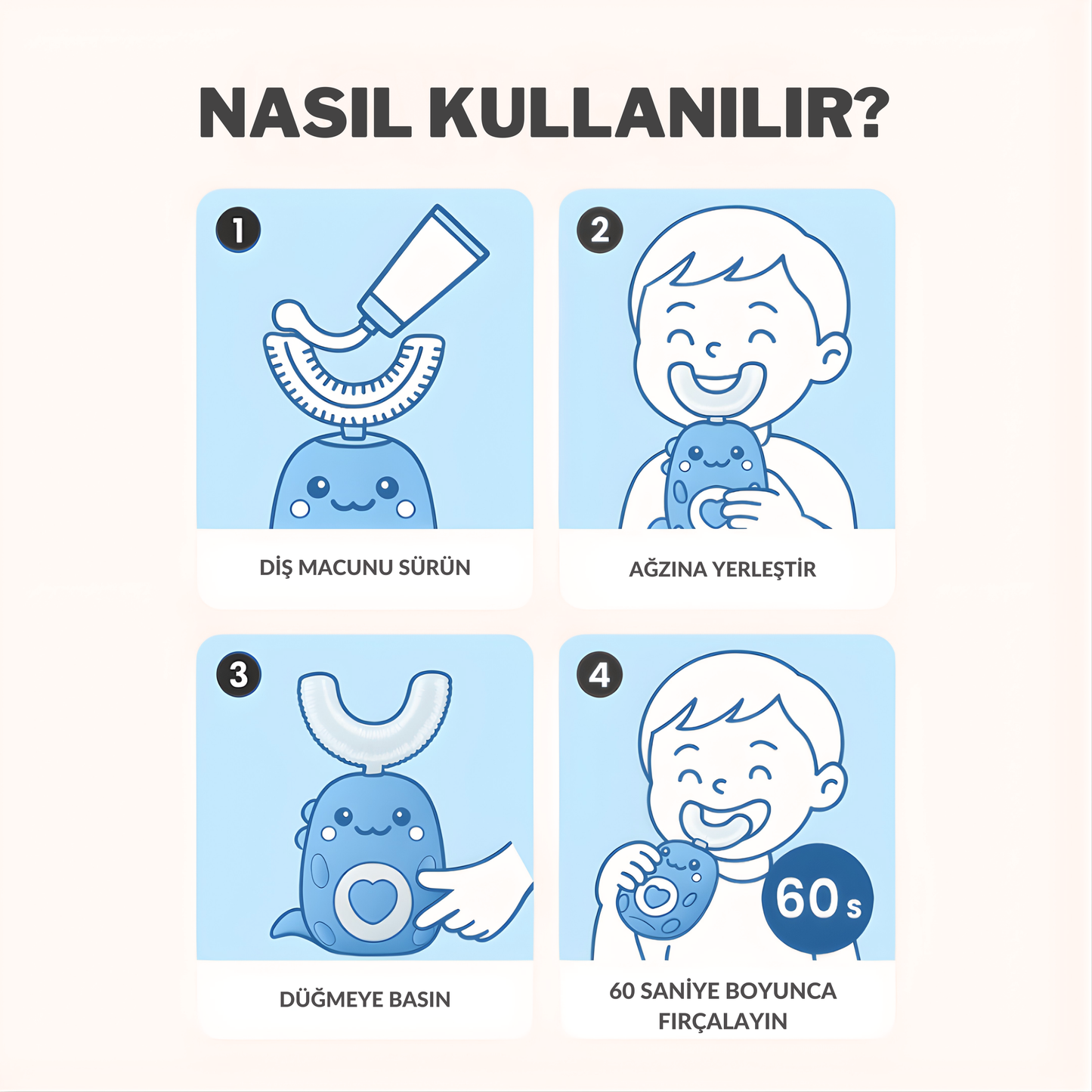 Titreşimli Çocuk Diş Fırçası